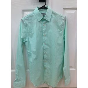 Express Men’s 1MX Mint Dress Shirt (XS)